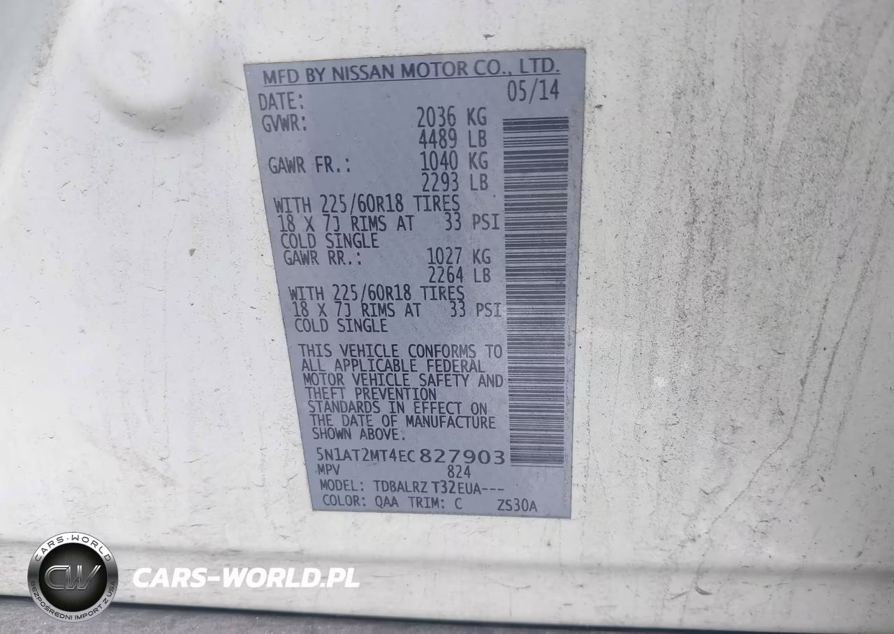 2014 Nissan Rogue Sl VIN:5N1AT2MT4EC827903 - 9
