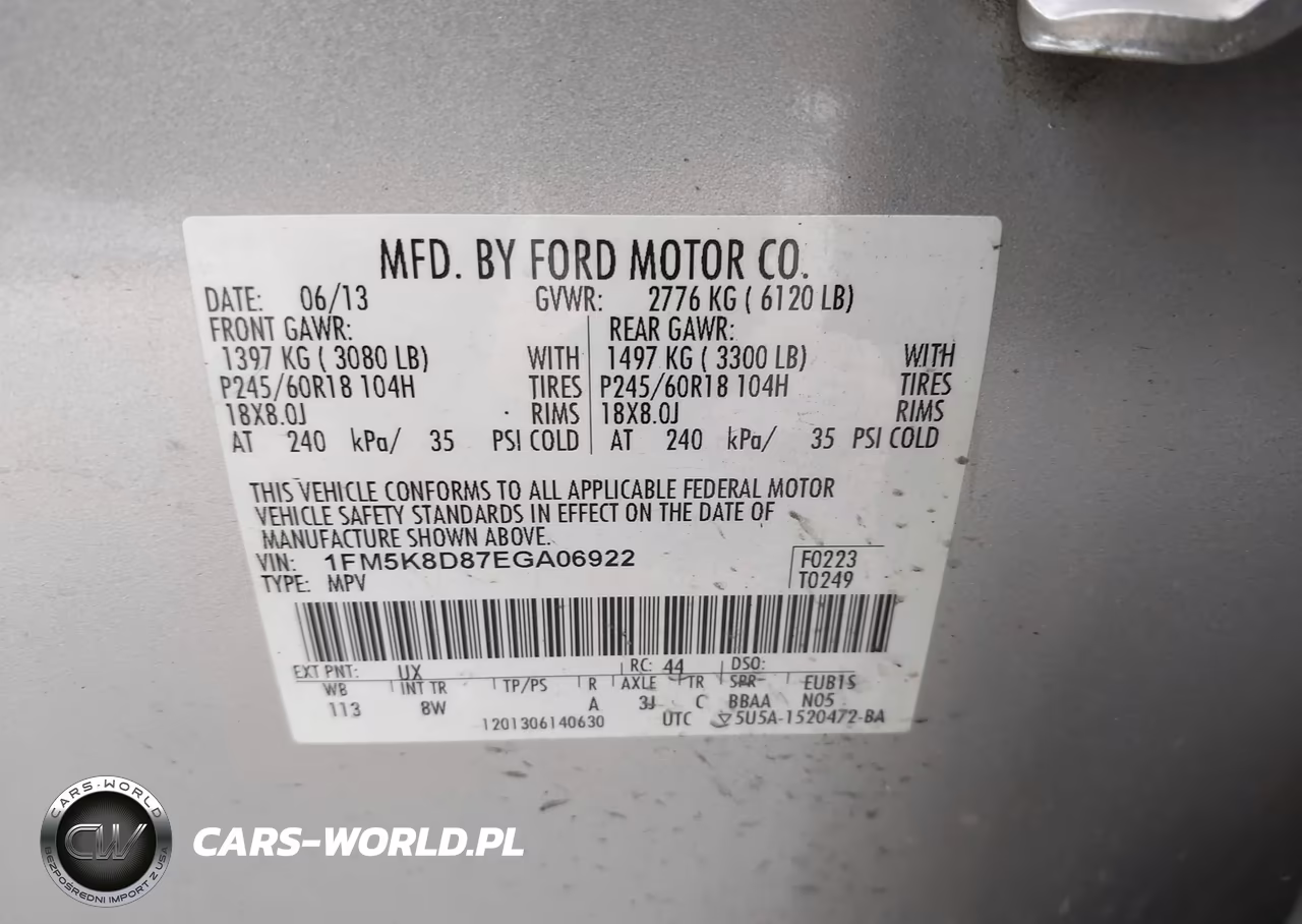 2014 Ford Explorer Xlt VIN:1FM5K8D87EGA06922 - 9