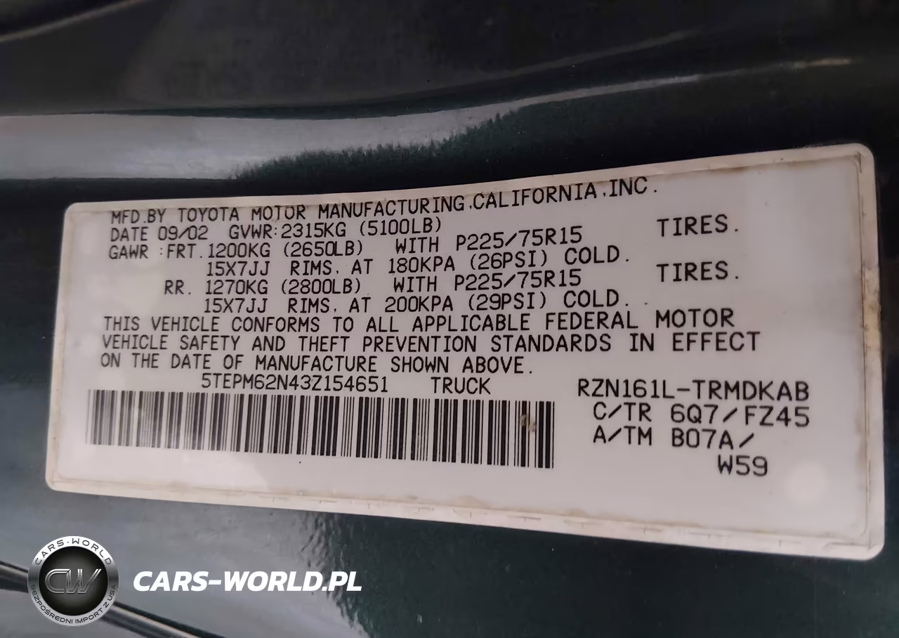 2003 Toyota Tacoma VIN:5TEPM62N43Z154651 - 9