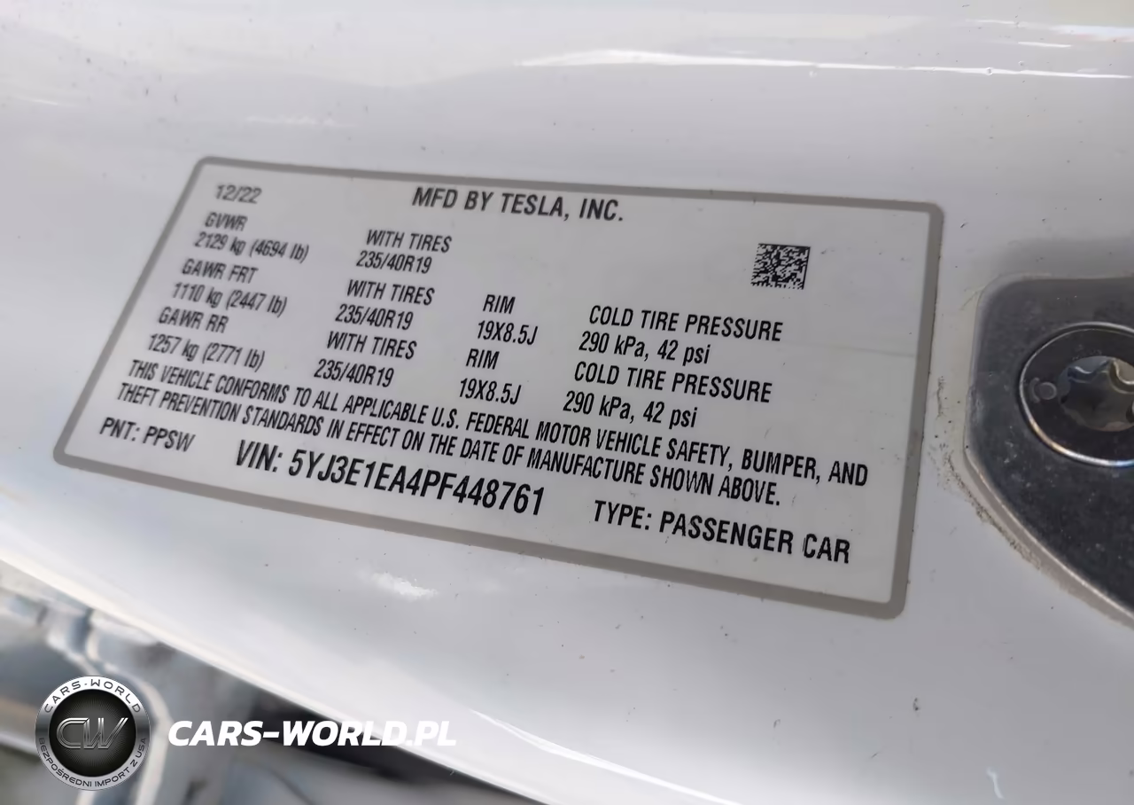 2023 Tesla Model 3 Rear-Wheel Drive VIN:5YJ3E1EA4PF448761 - 9