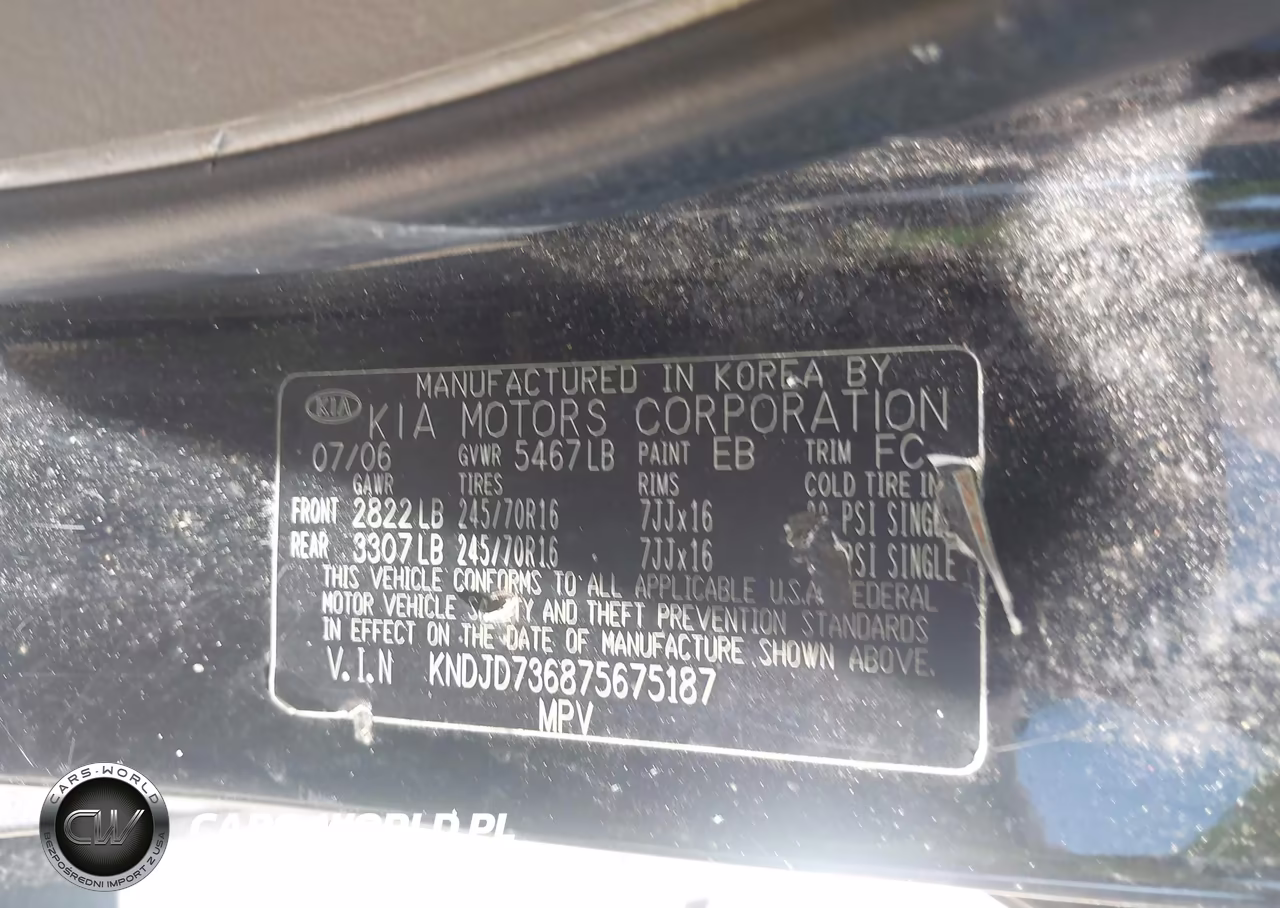 2007 Kia Sorento VIN:KNDJD736875675187 - 9