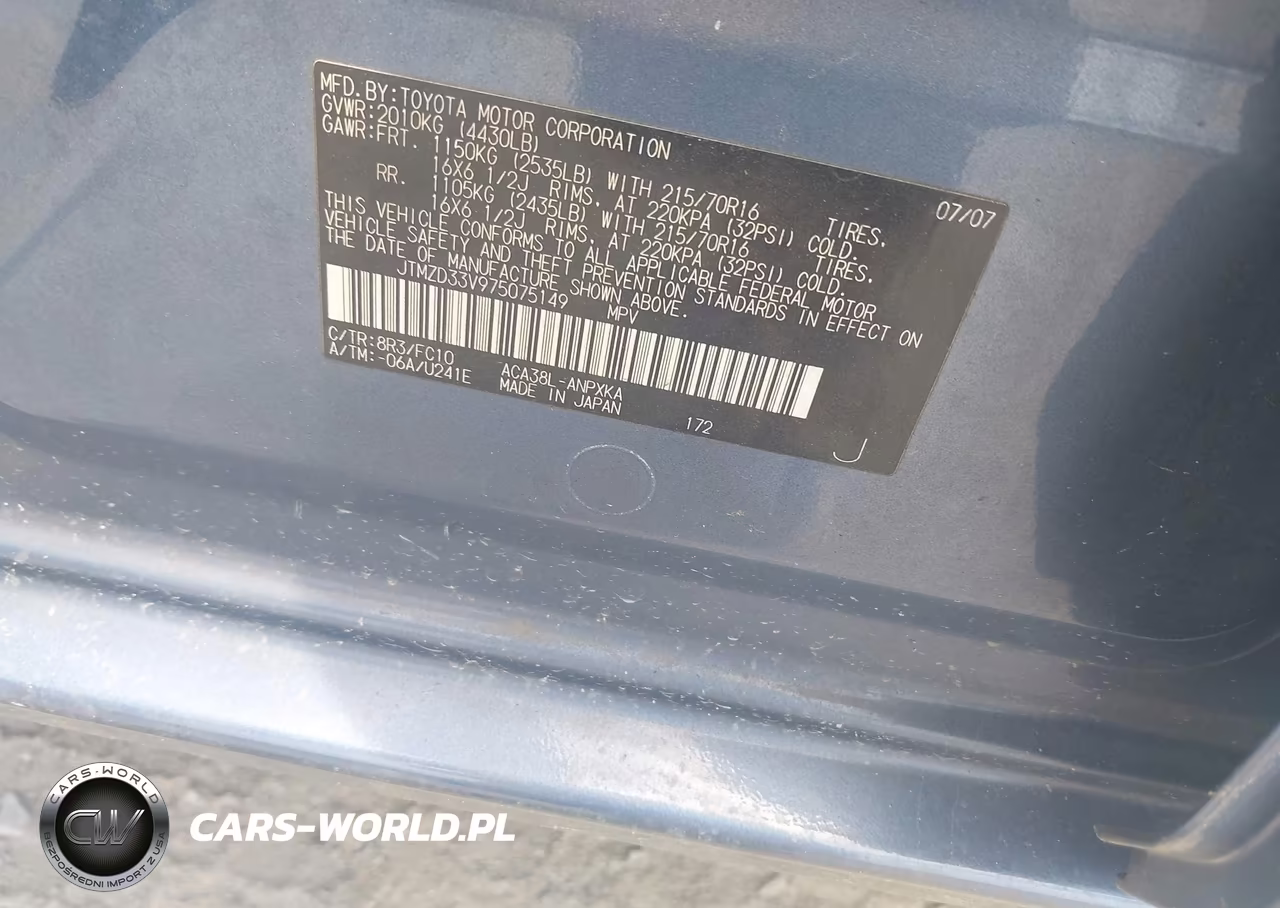 2007 Toyota Rav4 VIN:JTMZD33V975075149 - 9