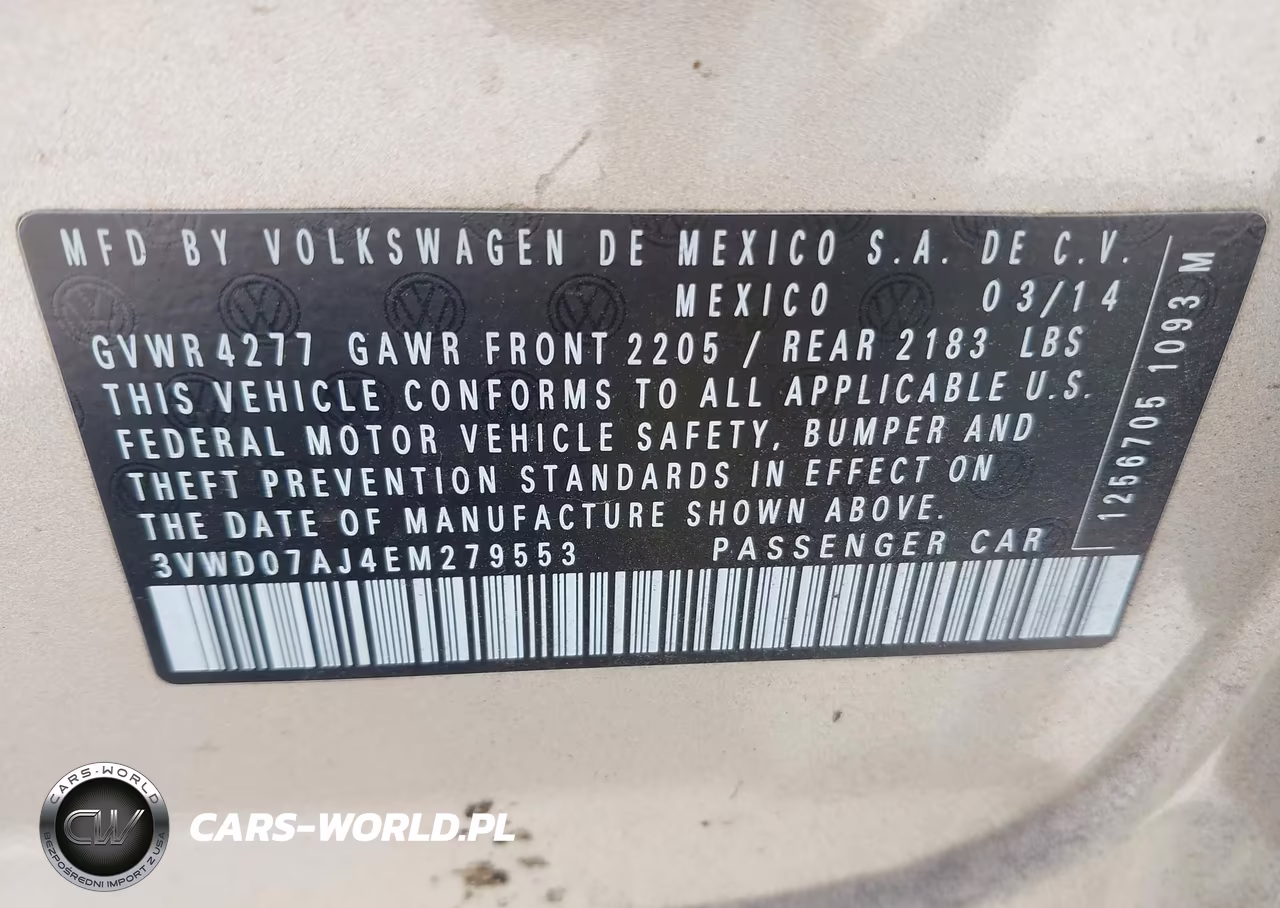 2014 Volkswagen Jetta 1.8T Se VIN:3VWD07AJ4EM279553 - 9