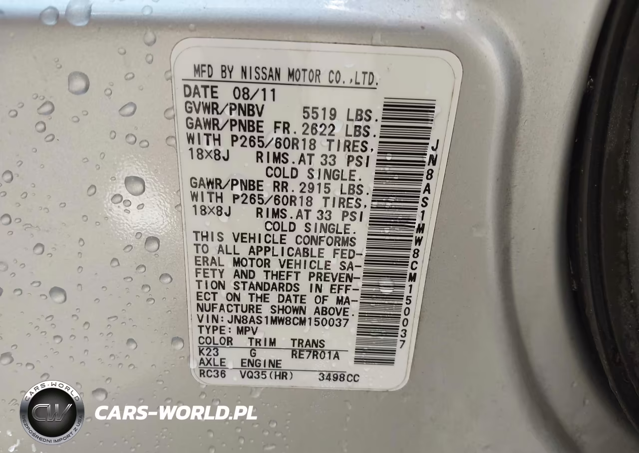 2012 Infiniti Fx35 VIN:JN8AS1MW8CM150037 - 9