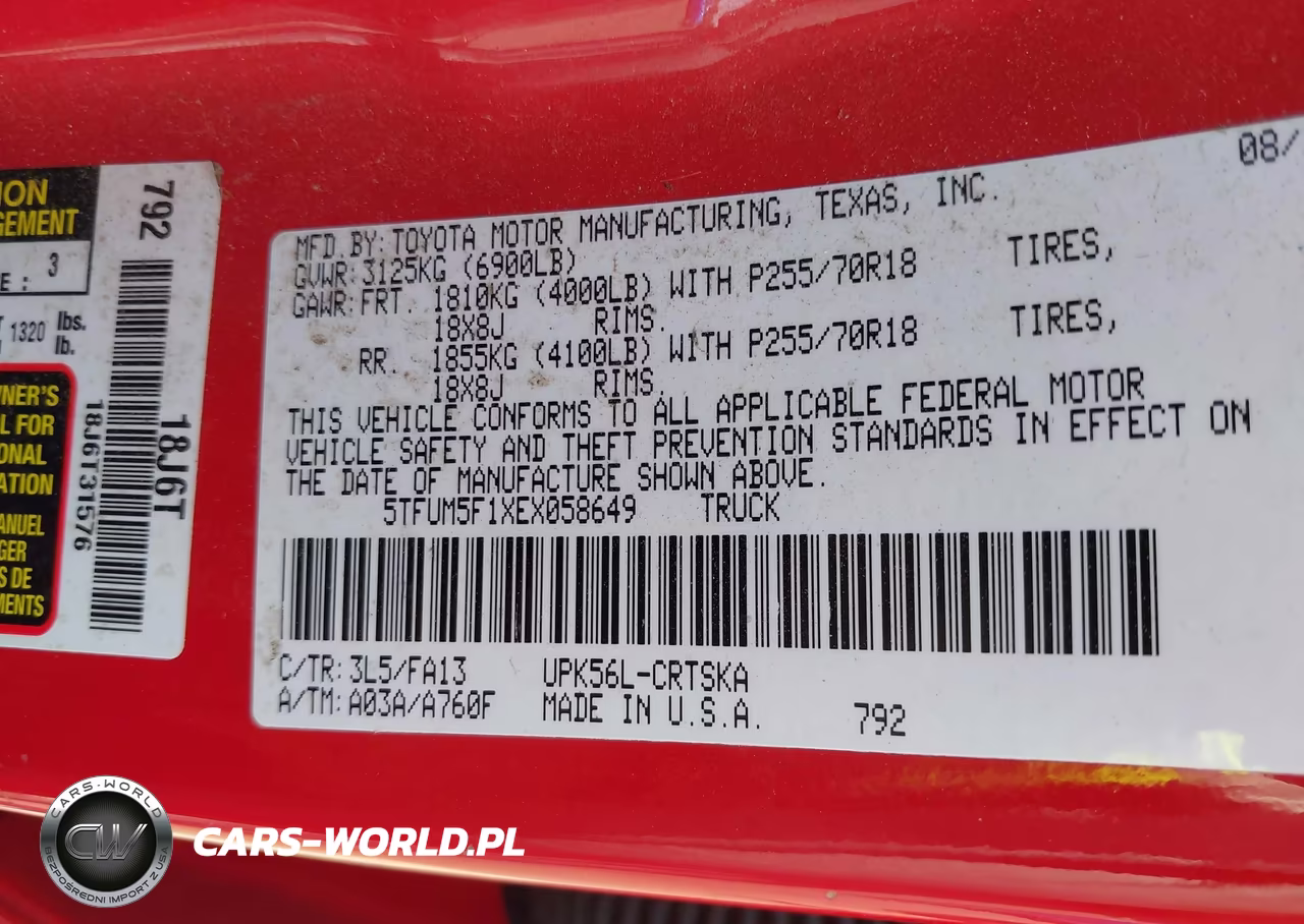 2014 Toyota Tundra Sr 4.6L V8 VIN:5TFUM5F1XEX058649 - 9