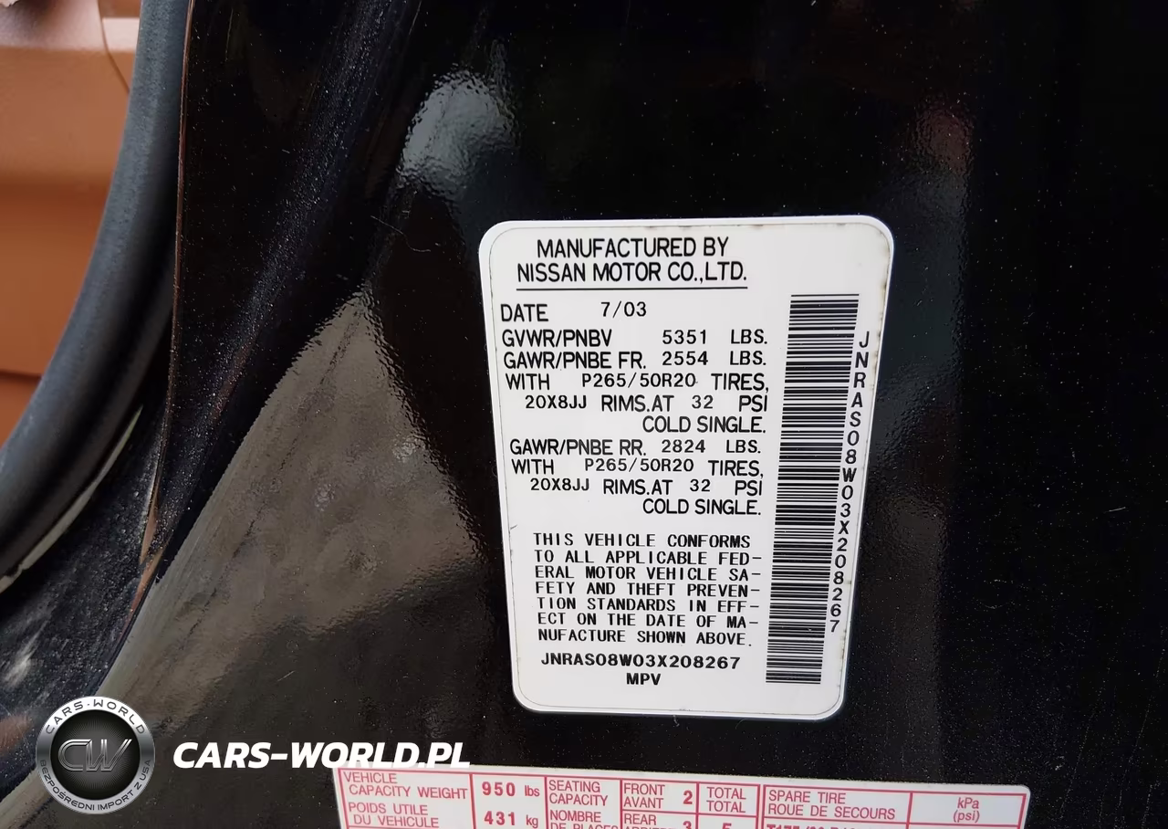 2003 Infiniti Fx35 VIN:JNRAS08W03X208267 - 9