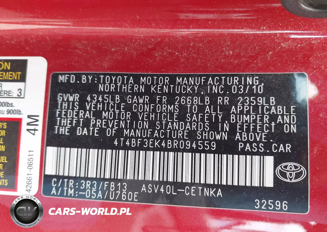 2011 Toyota Camry Le VIN:4T4BF3EK4BR094559 - 9