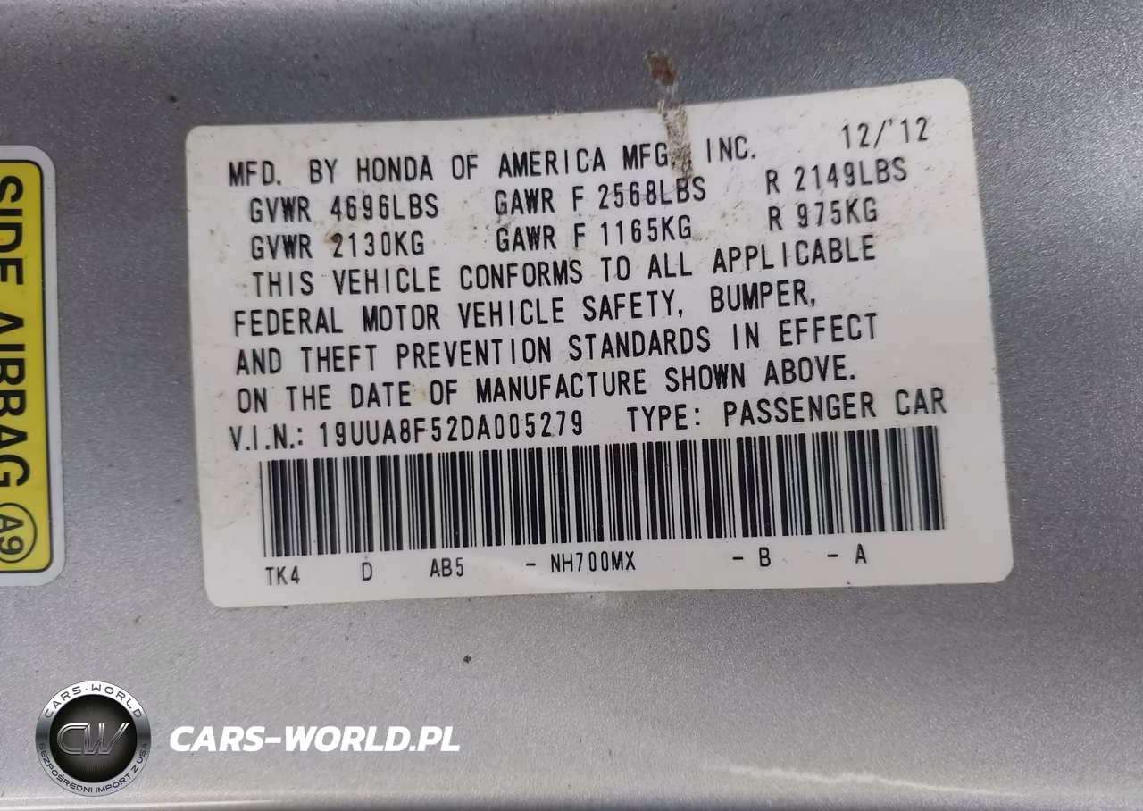 2013 Acura Tl 3.5 VIN:19UUA8F52DA005279 - 9