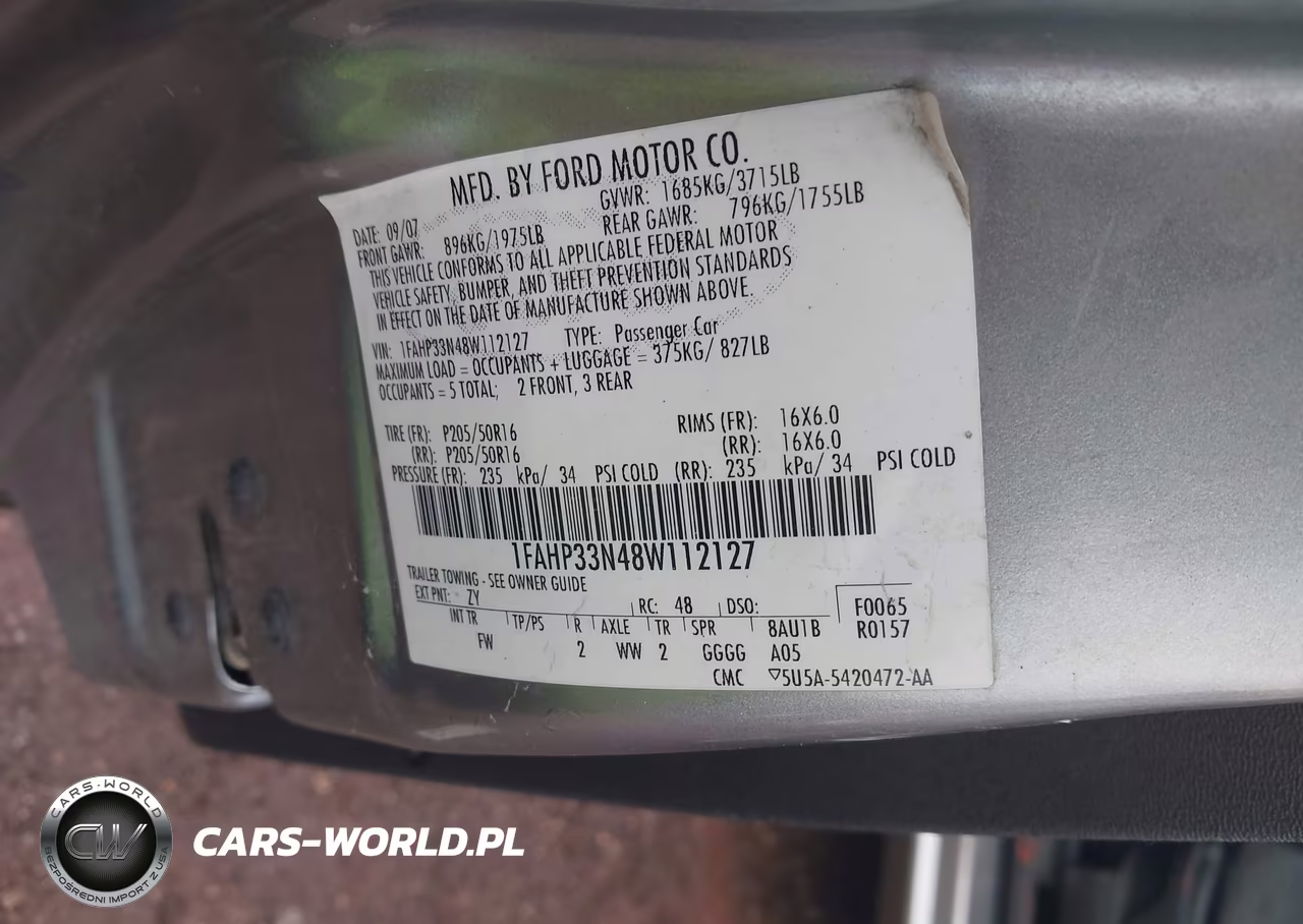 2008 Ford Focus Se-Ses VIN:1FAHP33N48W112127 - 9