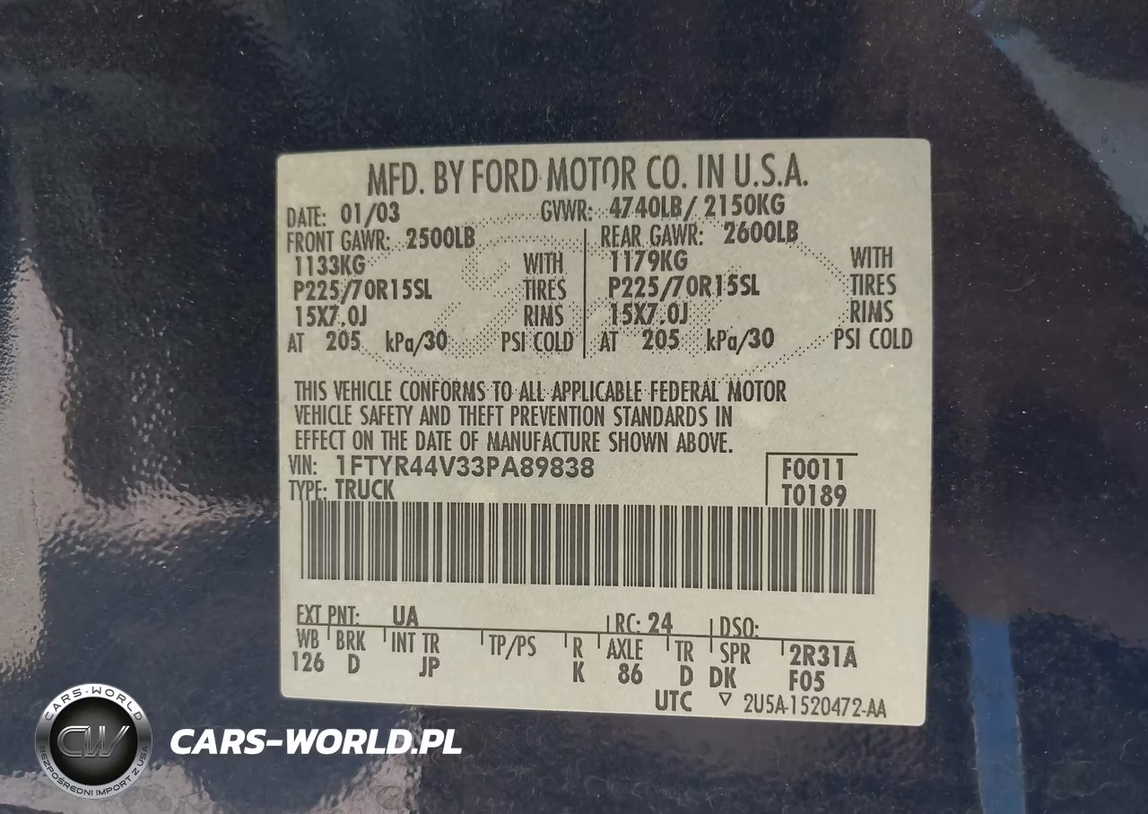 2003 Ford Ranger Edge-Tremor-Xlt VIN:1FTYR44V33PA89838 - 9