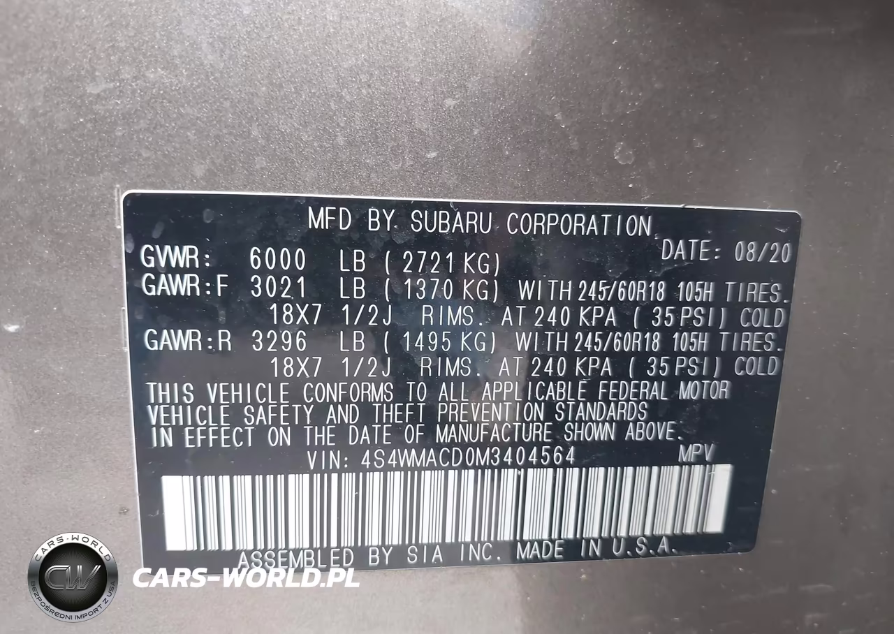 2021 Subaru Ascent Premium VIN:4S4WMACD0M3404564 - 9