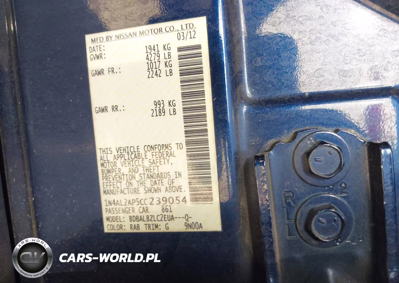 2012 Nissan Altima 2.5 S VIN:1N4AL2AP5CC239054 - 9