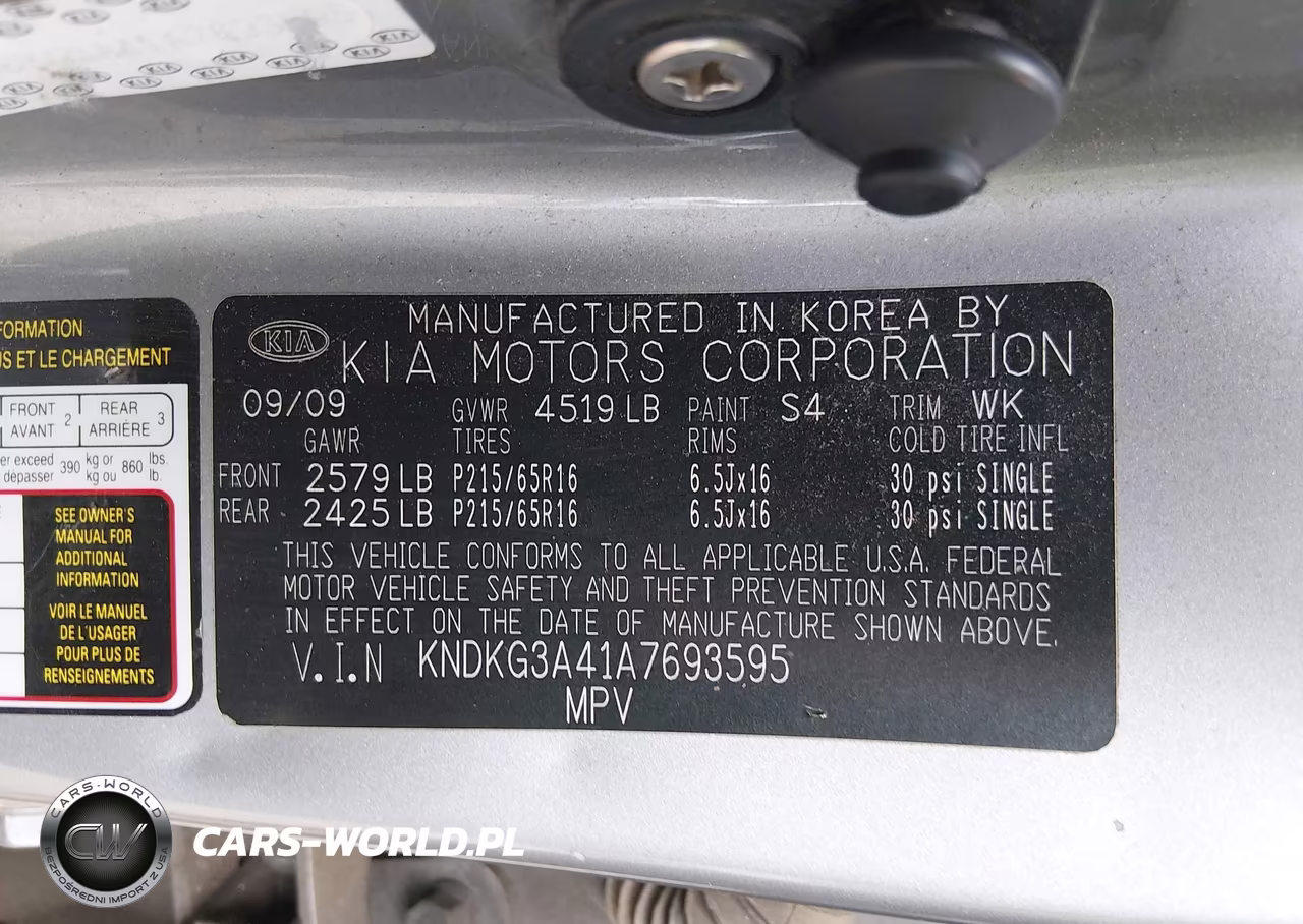 2010 Kia Sportage Lx VIN:KNDKG3A41A7693595 - 9