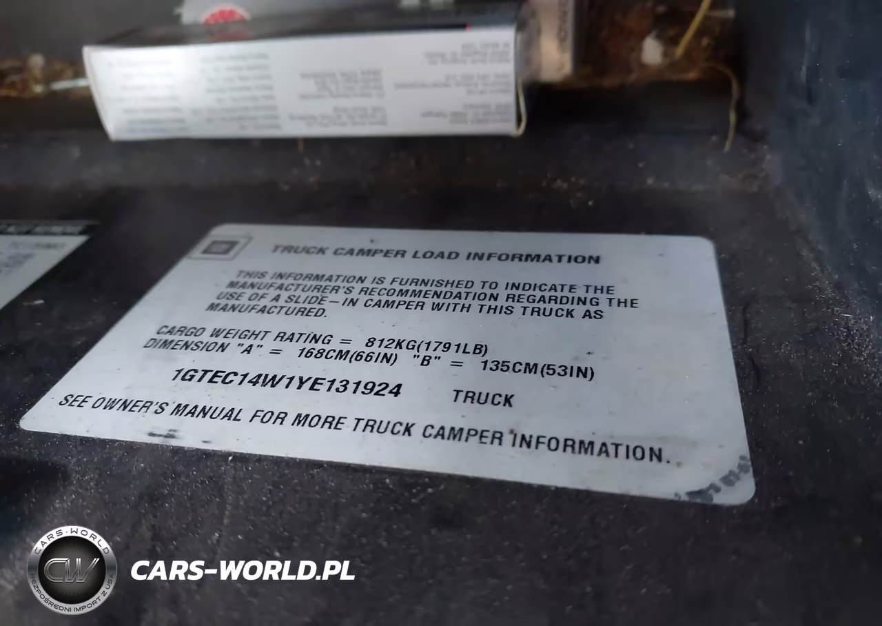 2000 GMC Sierra 1500 Sl VIN:1GTEC14W1YE131924 - 9