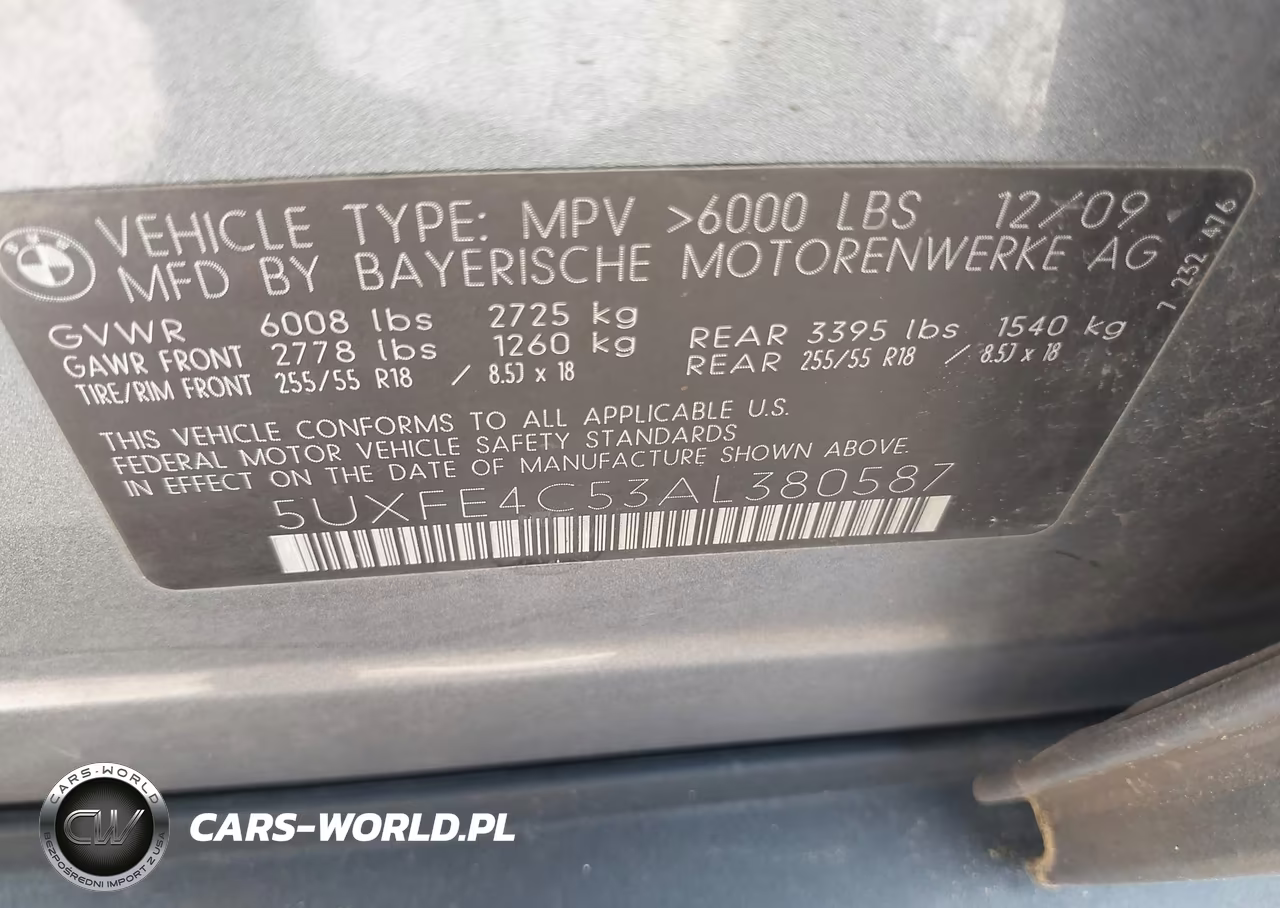 2010 BMW X5 xDrive30I VIN:5UXFE4C53AL380587 - 9