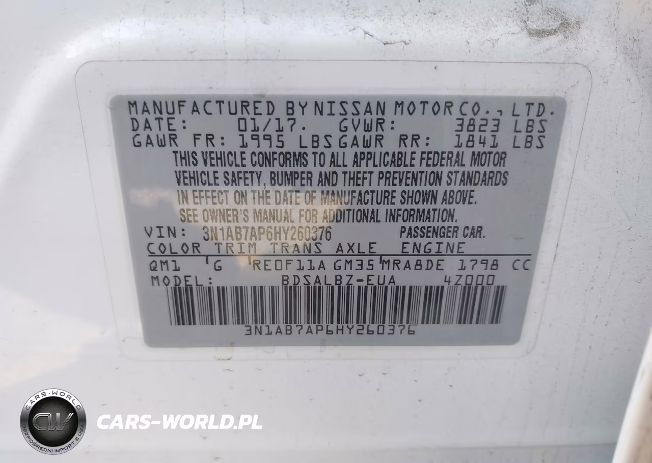 2017 Nissan Sentra S VIN:3N1AB7AP6HY260376 - 9