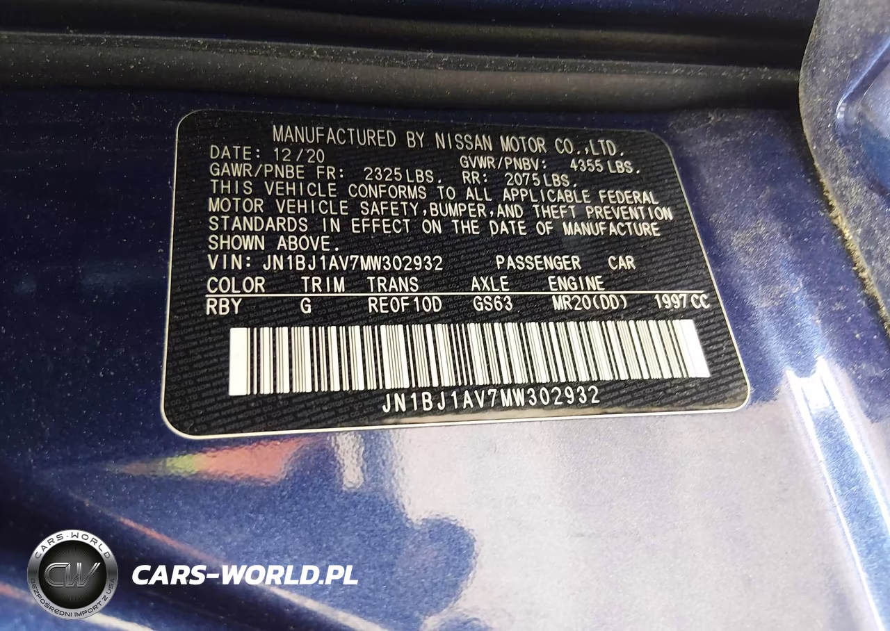2021 Nissan Rogue Sport S Fwd Xtronic Cvt VIN:JN1BJ1AV7MW302932 - 9