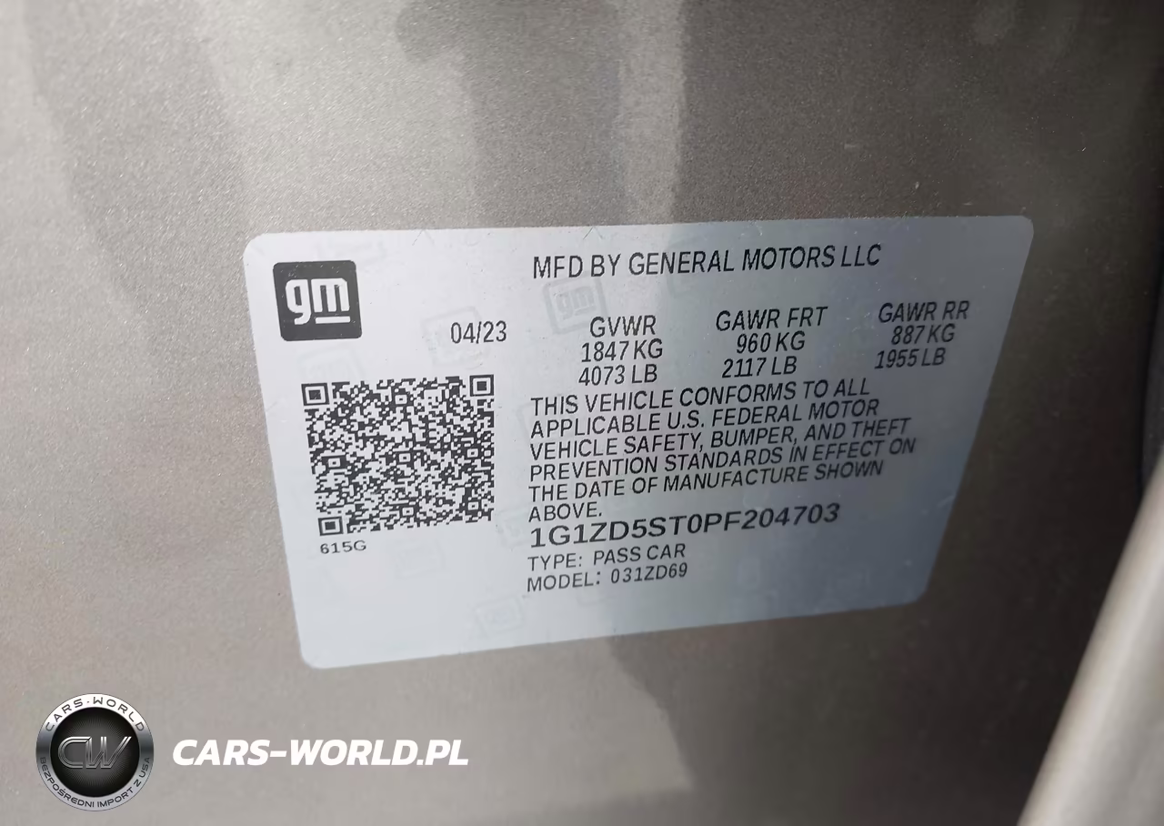 2023 Chevrolet Malibu Fwd 1Lt VIN:1G1ZD5ST0PF204703 - 9