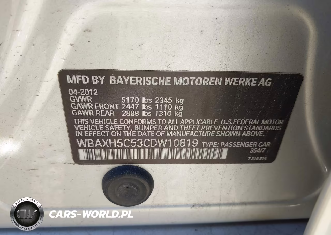 2012 BMW 528I xDrive VIN:WBAXH5C53CDW10819 - 9