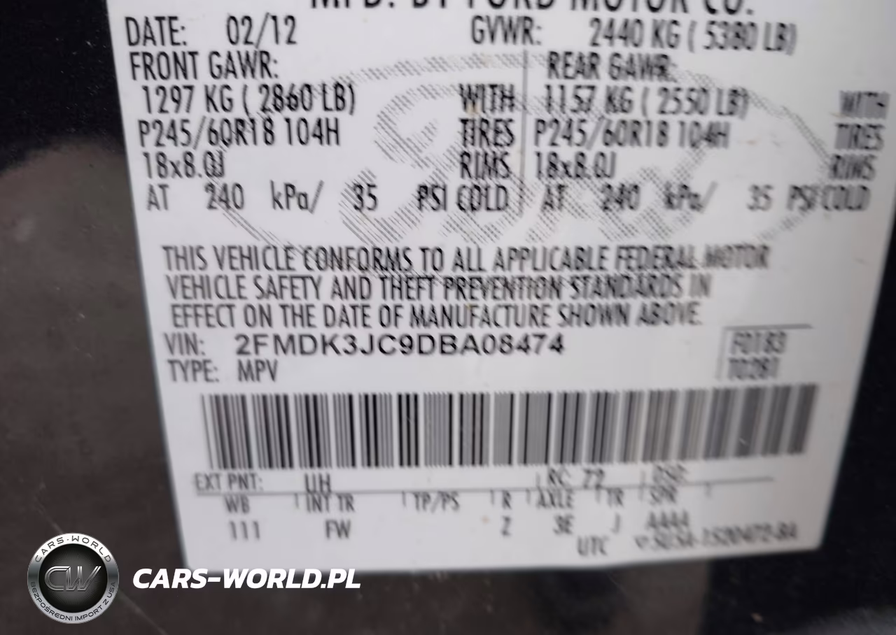 2013 Ford Edge Sel VIN:2FMDK3JC9DBA08474 - 9