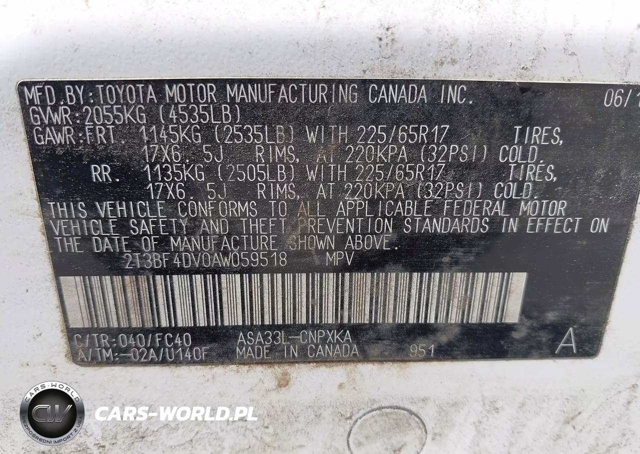 2010 Toyota Rav4 VIN:2T3BF4DV0AW059518 - 9