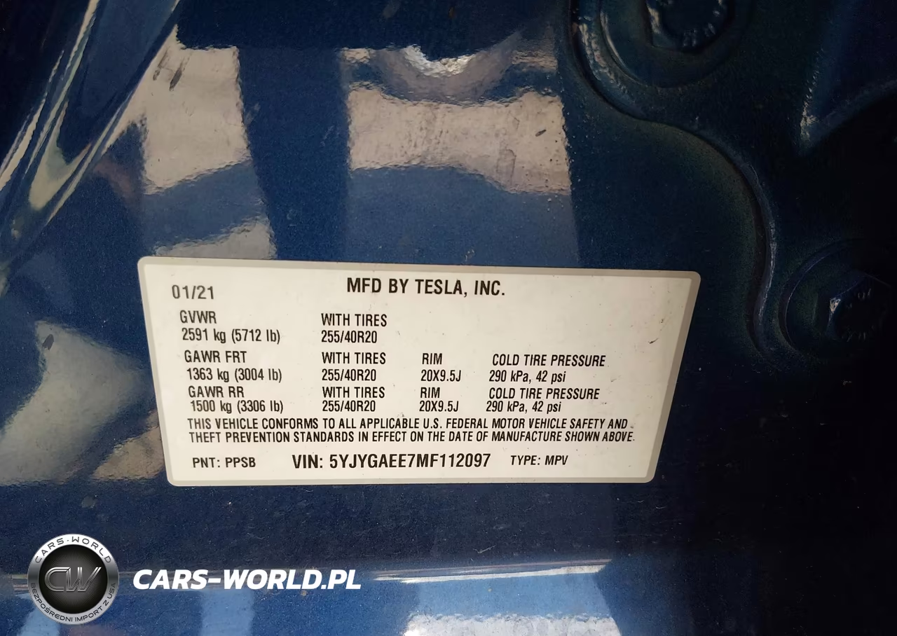 2021 Tesla Model Y Long Range Dual Motor All-Wheel Drive VIN:5YJYGAEE7MF112097 - 9