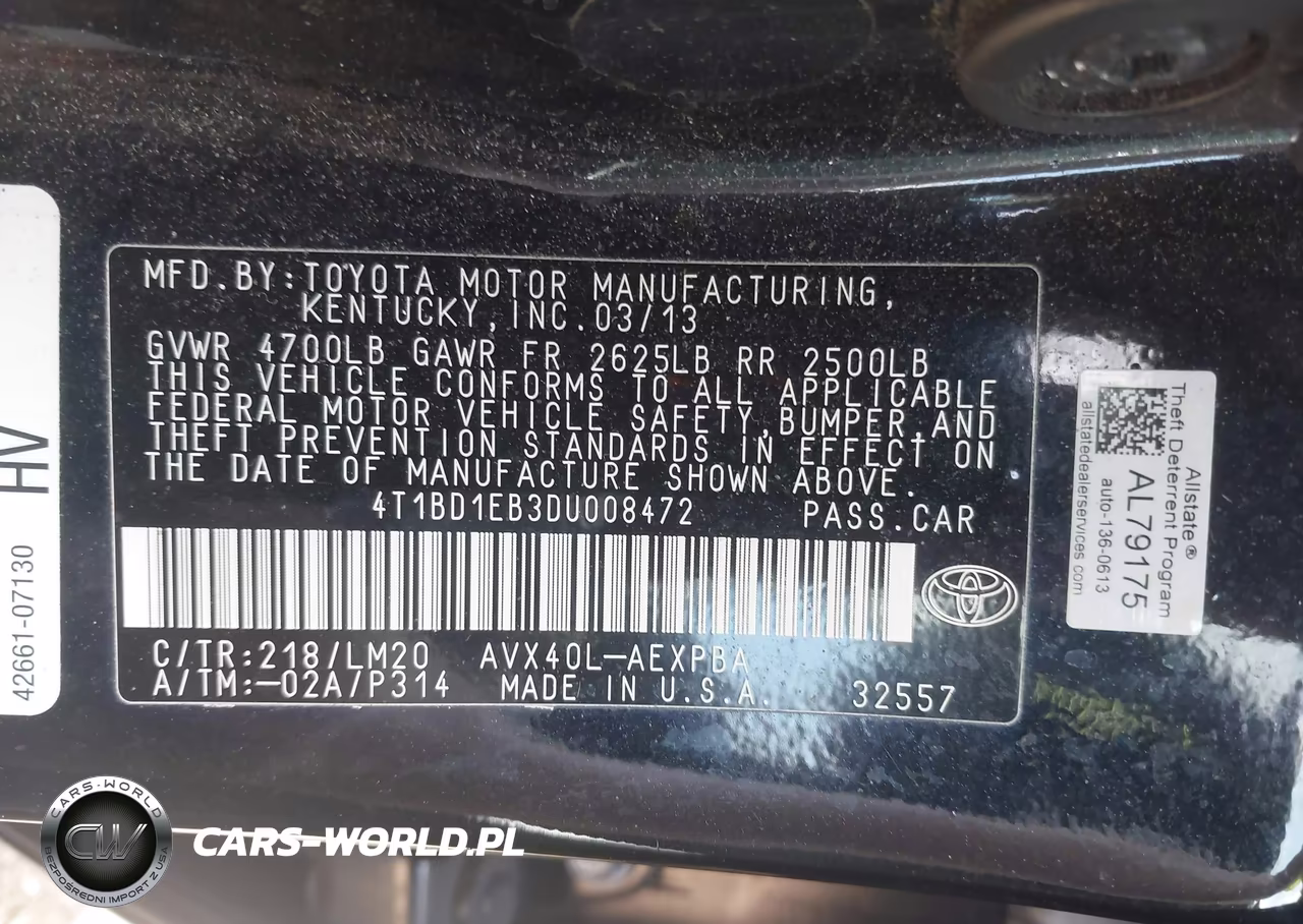 2013 Toyota Avalon Hybrid Limited VIN:4T1BD1EB3DU008472 - 9