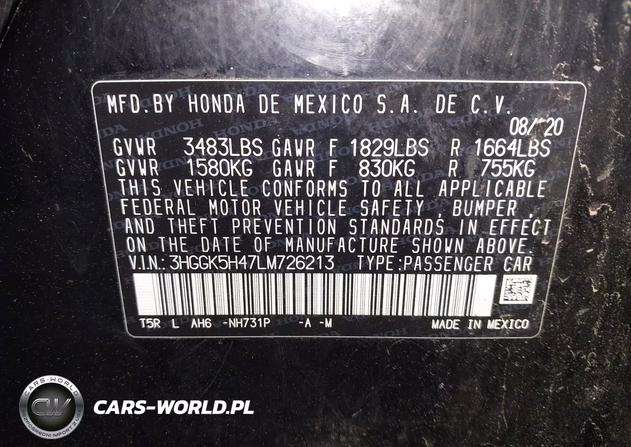 2020 Honda Fit Lx VIN:3HGGK5H47LM726213 - 9