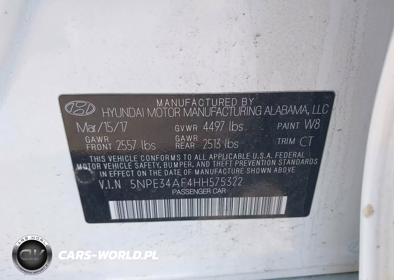 2017 Hyundai Sonata Sport VIN:5NPE34AF4HH575322 - 9