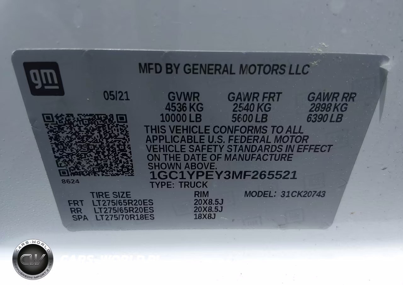 2021 Chevrolet Silverado 2500Hd 4Wd Standard Bed Ltz VIN:1GC1YPEY3MF265521 - 9
