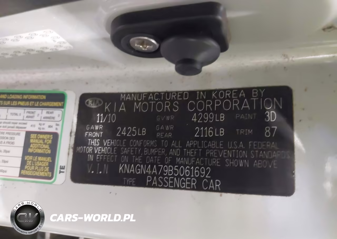 2011 Kia Optima Ex VIN:KNAGN4A79B5061692 - 9