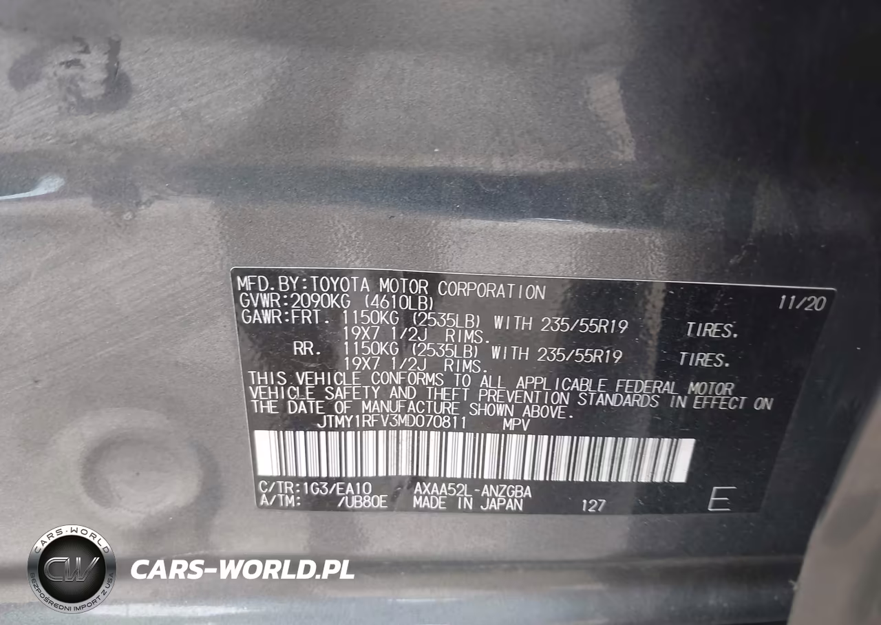 2021 Toyota Rav4 Limited VIN:JTMY1RFV3MD070811 - 9