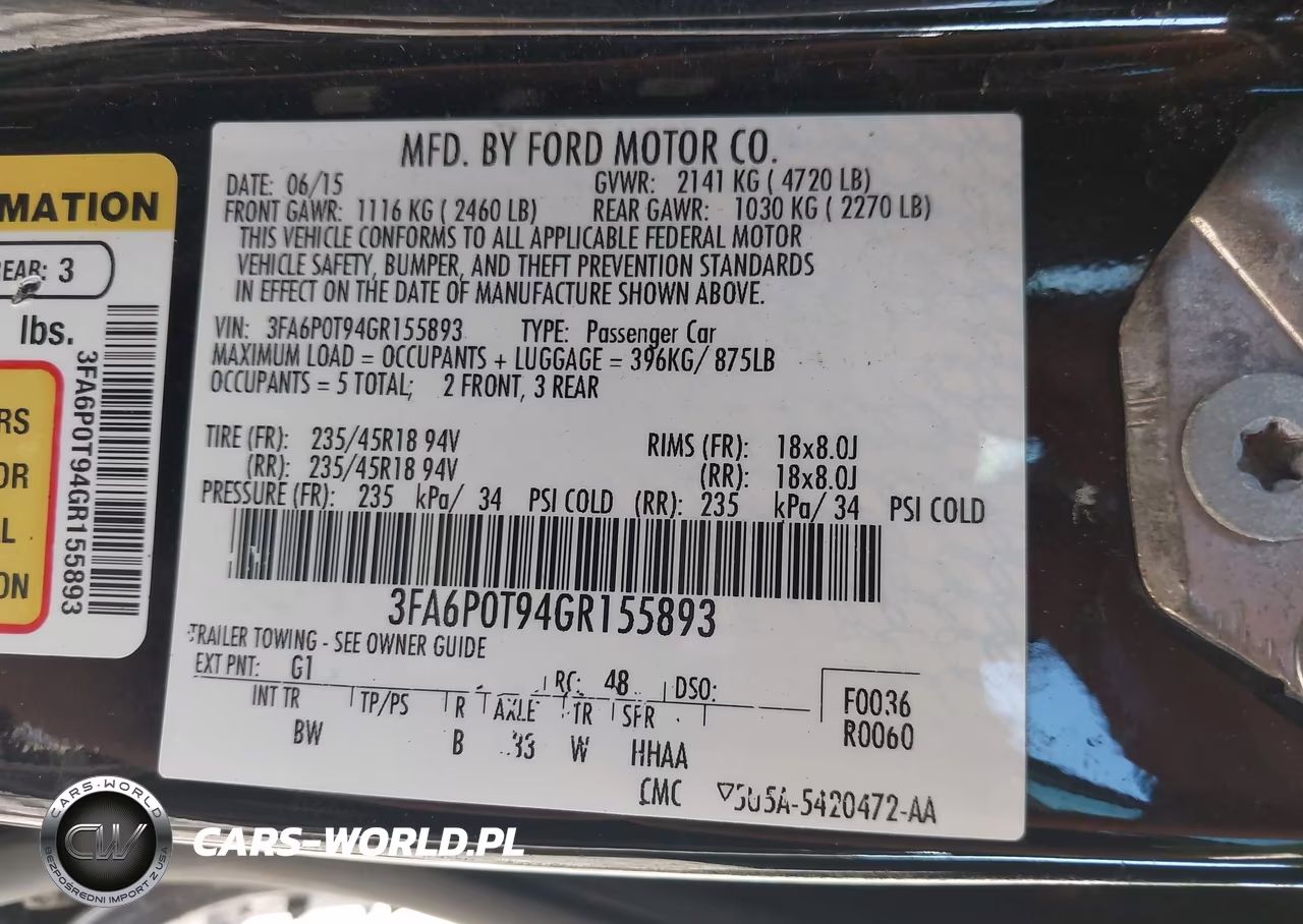 2016 Ford Fusion Se VIN:3FA6P0T94GR155893 - 9