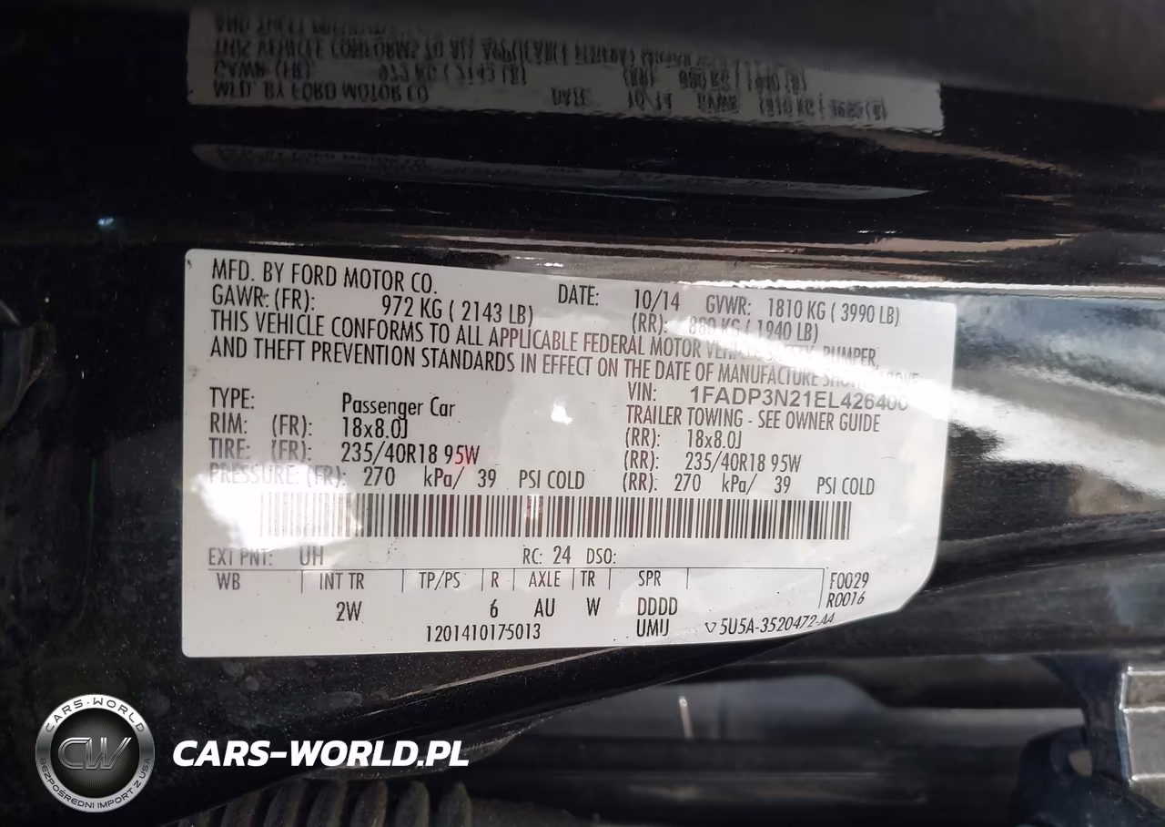 2014 Ford Focus Titanium VIN:1FADP3N21EL426400 - 9