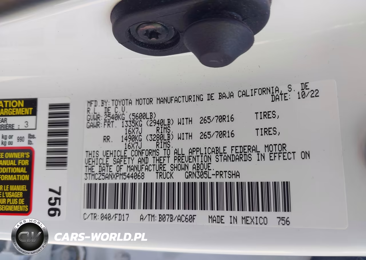 2023 Toyota Tacoma Trd Off Road VIN:3TMCZ5ANXPM544068 - 9