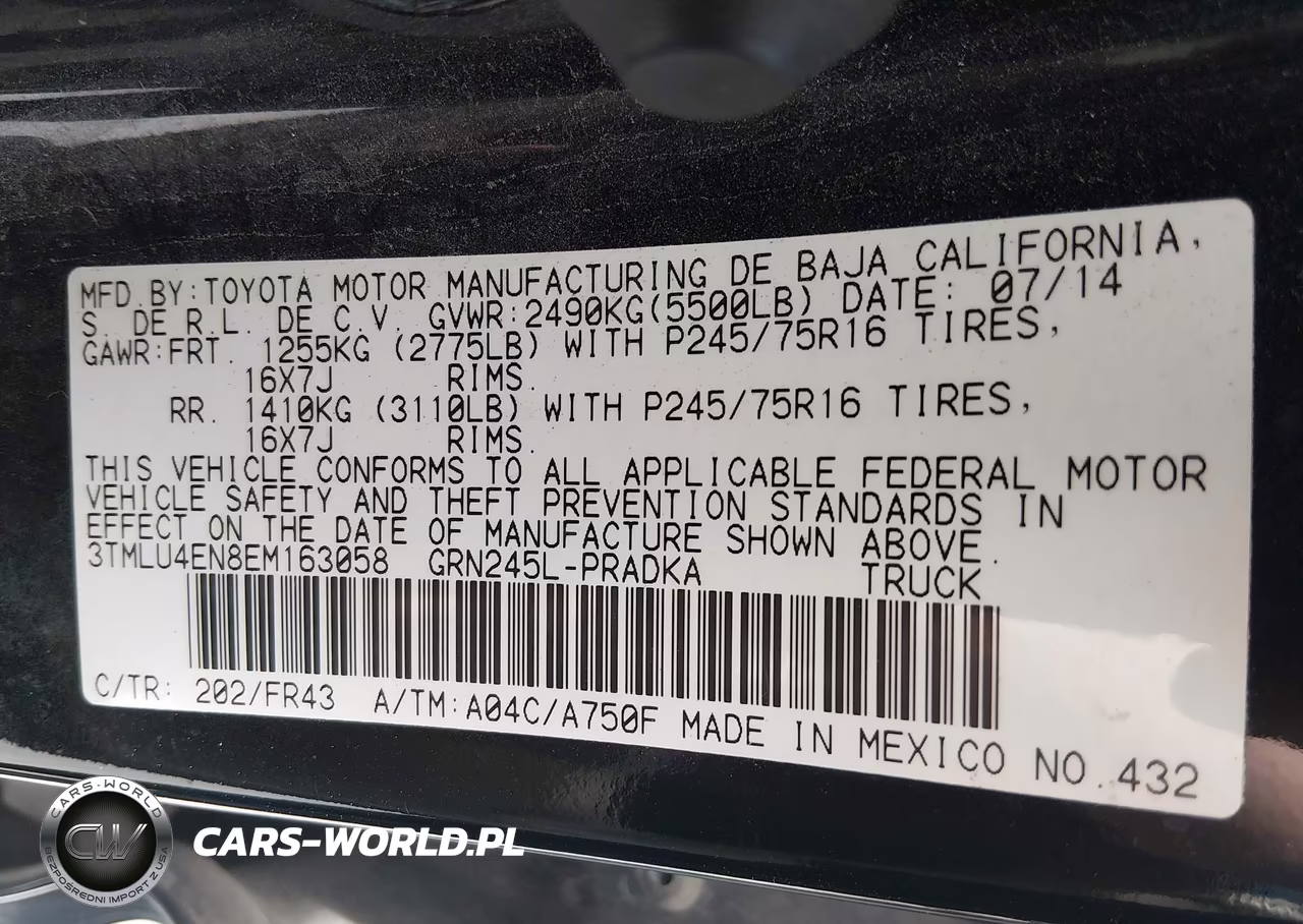 2014 Toyota Tacoma Base V6 VIN:3TMLU4EN8EM163058 - 9