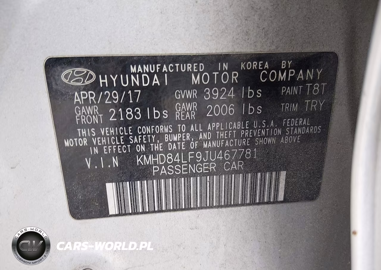 2018 Hyundai Elantra Sel VIN:KMHD84LF9JU467781 - 9