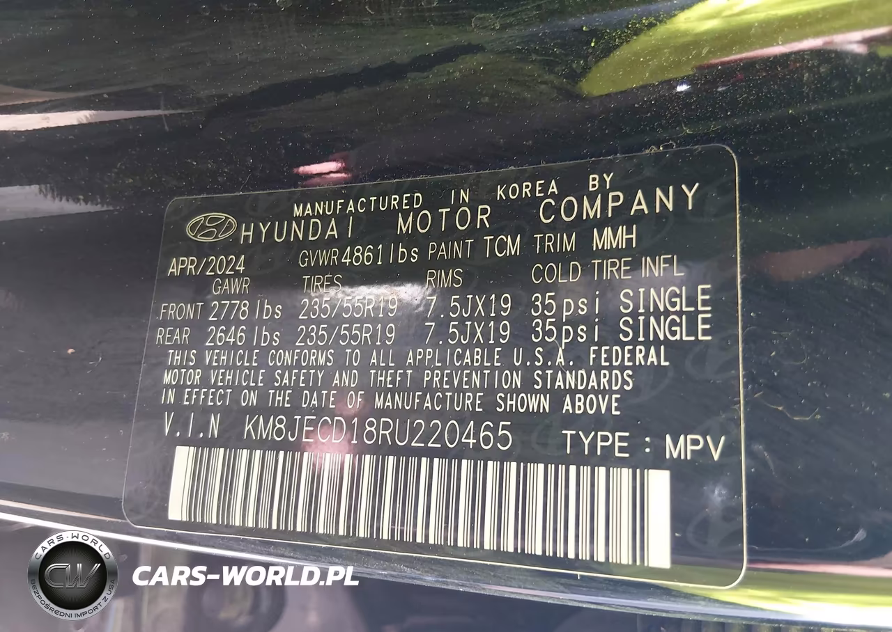 2024 Hyundai Tucson Hybrid Limited VIN:KM8JECD18RU220465 - 9