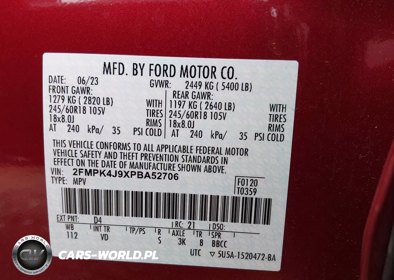 2023 Ford Edge Sel VIN:2FMPK4J9XPBA52706 - 9