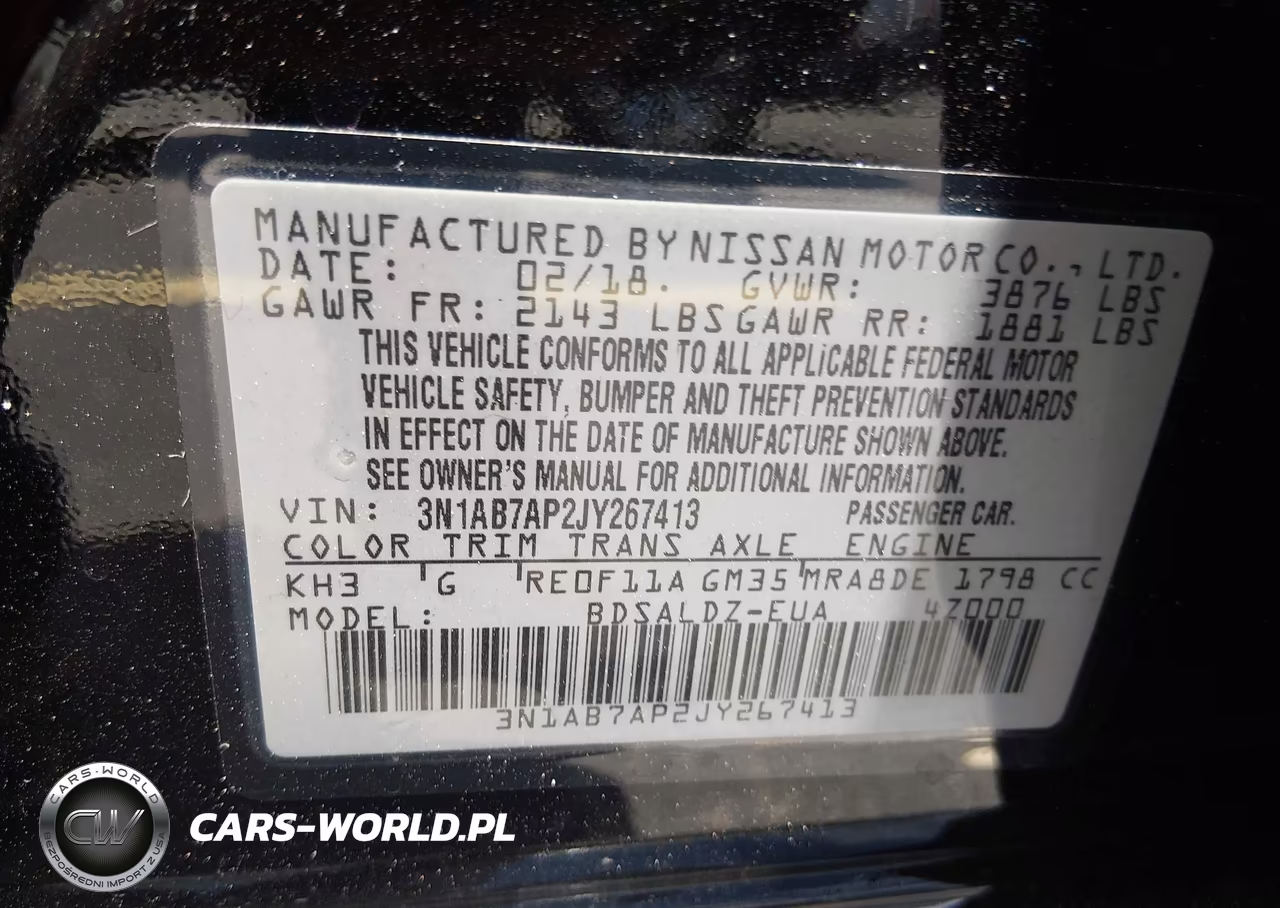 2018 Nissan Sentra Sv VIN:3N1AB7AP2JY267413 - 9