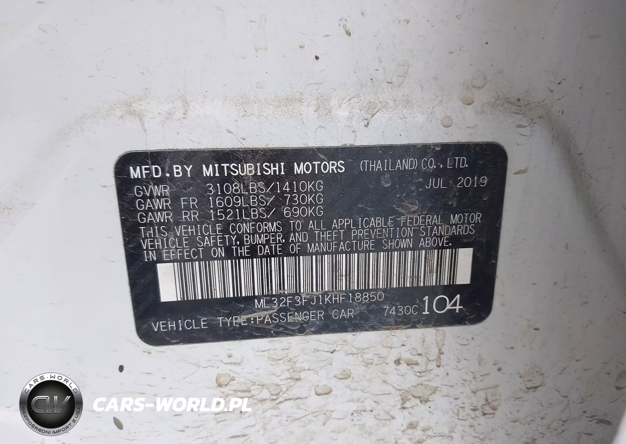 2019 Mitsubishi Mirage G4 Es VIN:ML32F3FJ1KHF18850 - 9