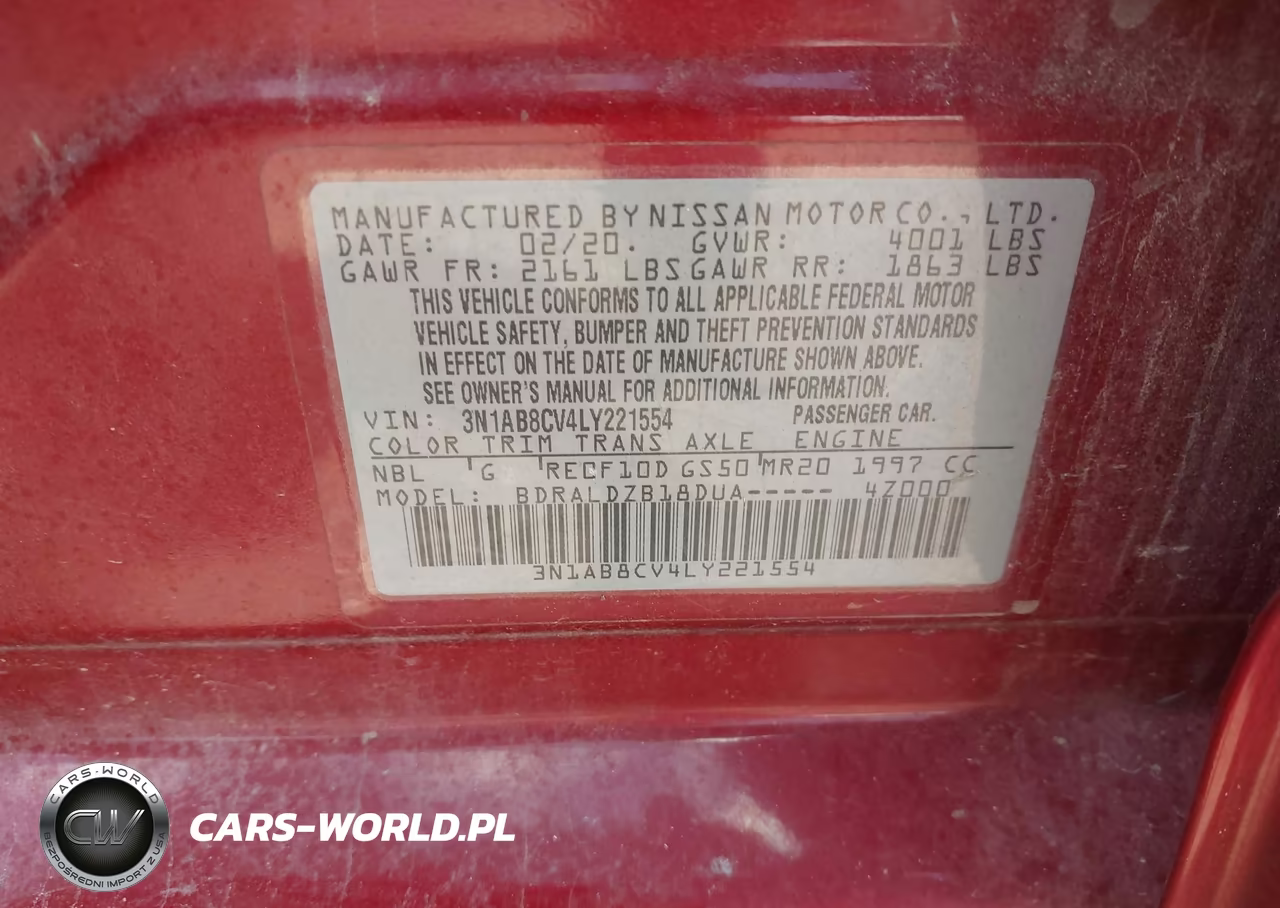 2020 Nissan Sentra Sv Xtronic Cvt VIN:3N1AB8CV4LY221554 - 9