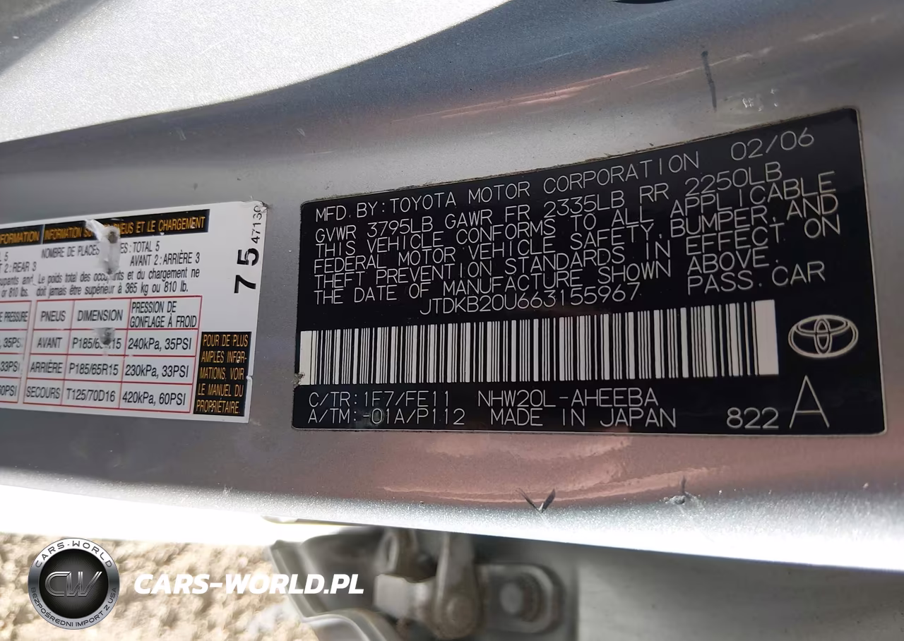 2006 Toyota Prius VIN:JTDKB20U663155967 - 9