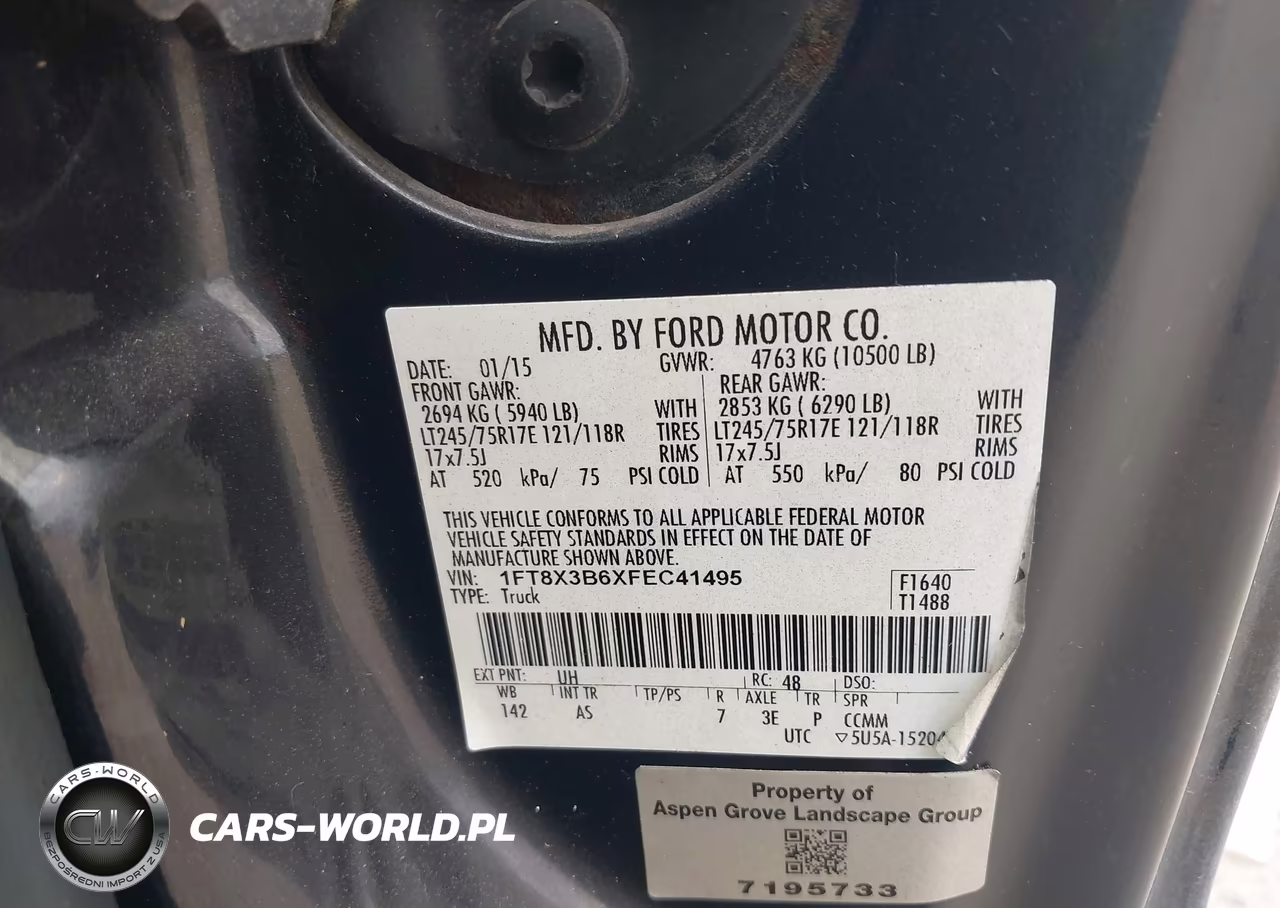 2015 Ford F-350 Xl VIN:1FT8X3B6XFEC41495 - 8