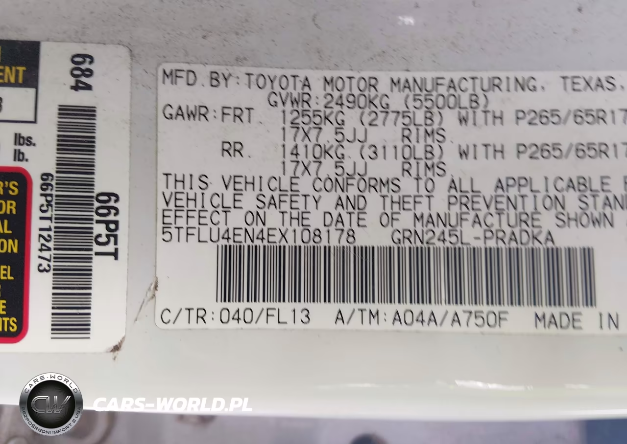 2014 Toyota Tacoma Base V6 VIN:5TFLU4EN4EX108178 - 9