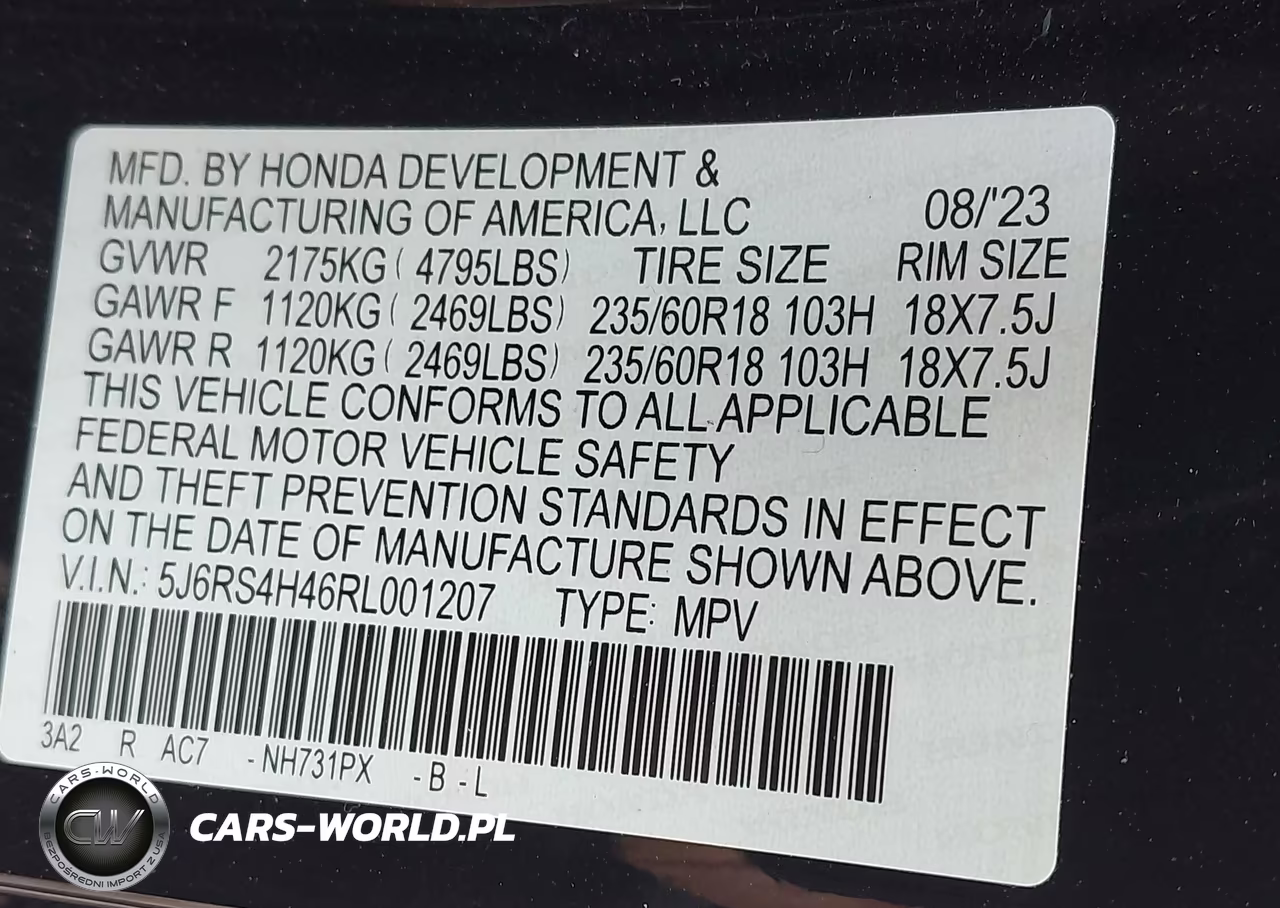 2024 Honda Cr-V Ex Awd VIN:5J6RS4H46RL001207 - 9
