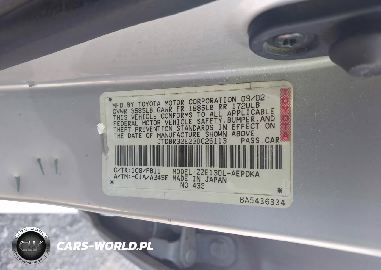2003 Toyota Corolla Ce VIN:JTDBR32E230026113 - 9