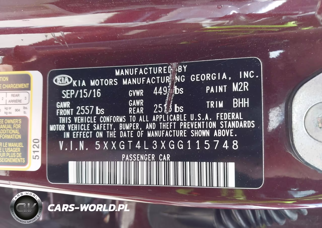 2016 Kia Optima Lx VIN:5XXGT4L3XGG115748 - 9