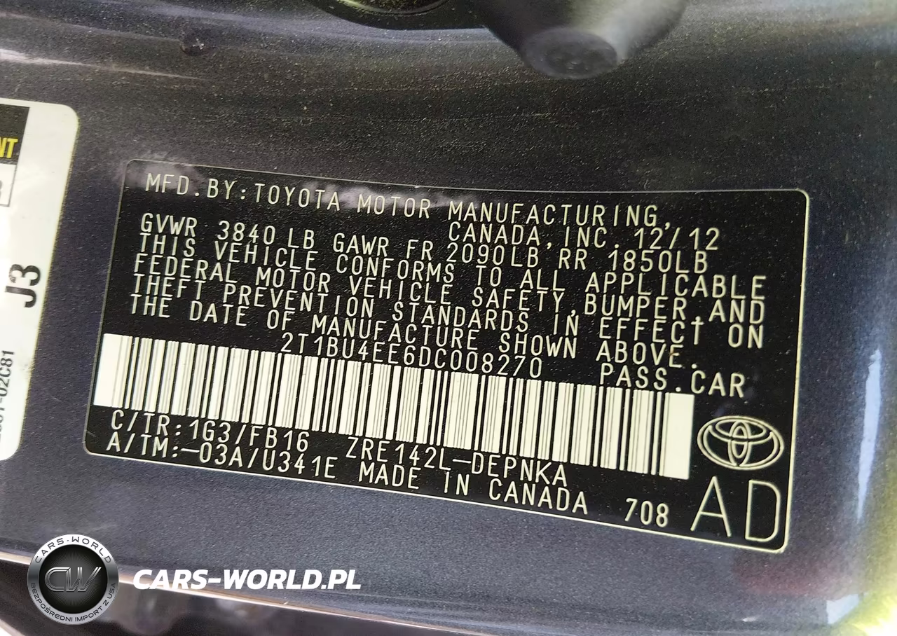 2013 Toyota Corolla Le VIN:2T1BU4EE6DC008270 - 9