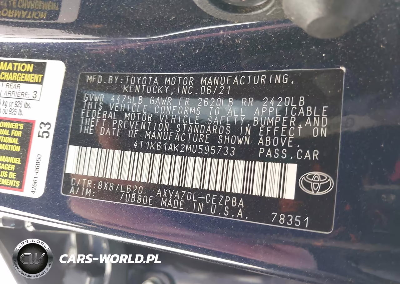 2021 Toyota Camry Xse VIN:4T1K61AK2MU595733 - 9